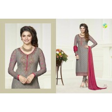 Grey and red Stunning KASEESH PRACHI -6 PARTY WEAR SHALWAR KAMEEZ SUIT